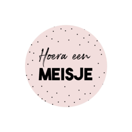 Stickers 'Hoera een meisje' 20 stuks