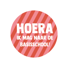 Stickers 'Basisschool' roze - 20 stuks