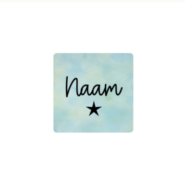 Sticker Vierkant Wolk  - gepersonaliseerd