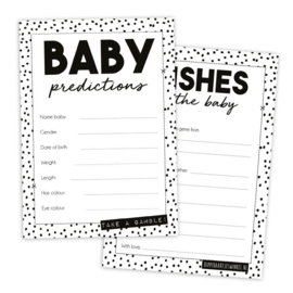 Babyshower prediction cards - Engels