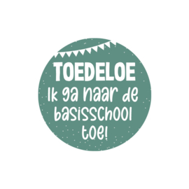 Stickers 'Toedeloe' op rol 500 stuks