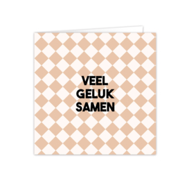 Wenskaart 'Veel geluk samen' met envelop