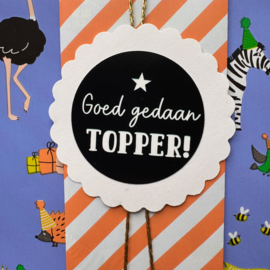 Stickers 'Goed gedaan Topper!' 20 stuks