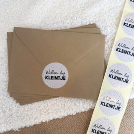 Stickers 'Welkom lief kleintje' 20 stuks