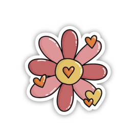 Stickers gestanst "bloem" - 16 stuks