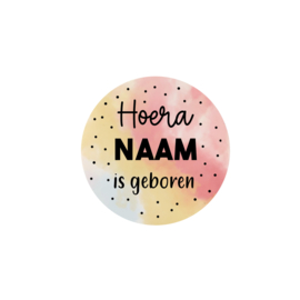Sticker Rond Suikerspin  - gepersonaliseerd