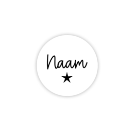 Sticker Rond Wit  - gepersonaliseerd