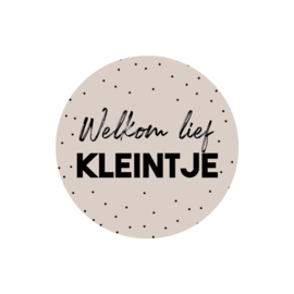 Stickers 'Welkom lief kleintje' 20 stuks