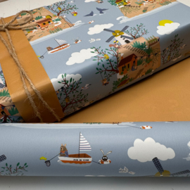 Inpakpapier 'Vrolijke wereld'