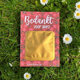 Bloemenkaart 'Bedankt voor alles!'