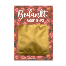 Bloemenkaart 'Bedankt voor alles!'