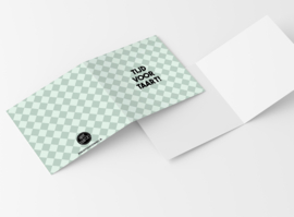 Wenskaart 'Tijd voor taart' met envelop