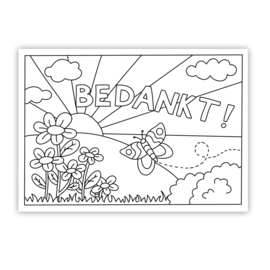 Inkleurkaart - Bedankt