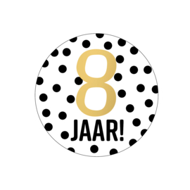 Stickers '8 jaar!' 20 stuks