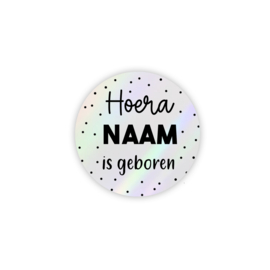 Sticker Rond Holografisch  - gepersonaliseerd