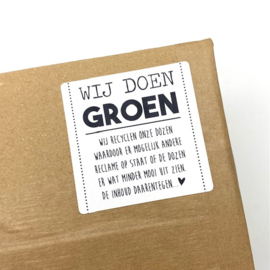 Recycle stickers 'Wij doen groen' 20 stuks