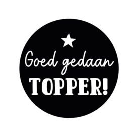 Stickers 'Goed gedaan Topper!' 20 stuks
