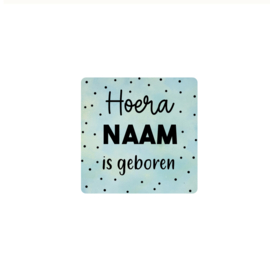 Sticker Vierkant Wolk  - gepersonaliseerd