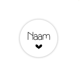 Sticker Rond Wit  - gepersonaliseerd