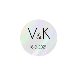 Sticker Rond Holografisch  - gepersonaliseerd