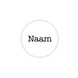 Sticker Rond Wit  - gepersonaliseerd