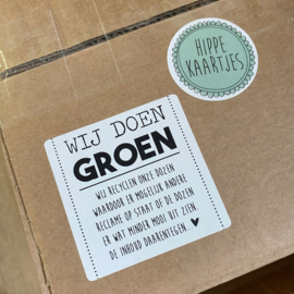 Recycle stickers 'Wij doen groen' 20 stuks