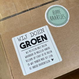 Recycle stickers 'Wij doen groen' 100 stuks wholesale