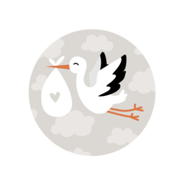 Stickers 'Ooievaar' - 20 stuks