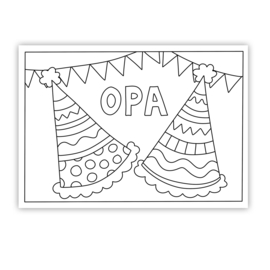 Inkleurkaart - Opa