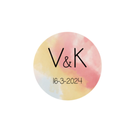 Sticker Rond Suikerspin  - gepersonaliseerd