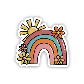 Stickers gestanst "regenboog" - 16 stuks