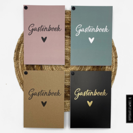 Gastenboek Bruiloft invulkaarten 50 pers. - Oudroze