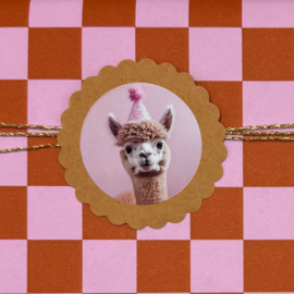 Stickers feestbeest 'alpaca' 20 stuks