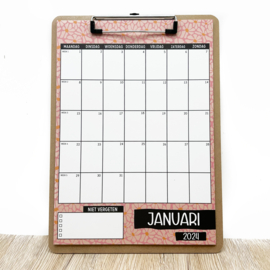 Kalender 2024 Kleur met A4 klembord