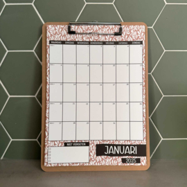 Kalender 2025 Kleur met A4 klembord