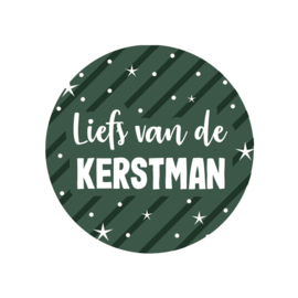 Stickers 'Liefs van de Kerstman' op rol 500 stuks