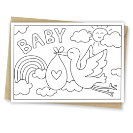 Inkleurkaart - Baby