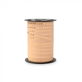 Lint 'Zalmroze' met gouden hartjes