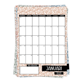 Kalender 2025 Kleur met A4 klembord