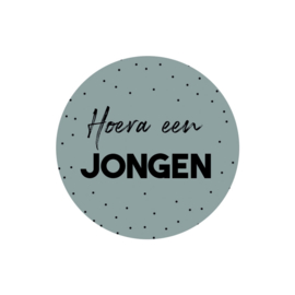 Stickers 'Hoera een jongen' 20 stuks