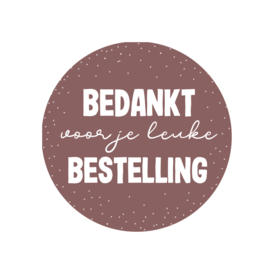 Stickers 'Bedankt voor je leuke bestelling' roze - 20 stuks