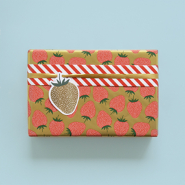 Cadeaukaartjes 'Aardbei' - 2 stuks