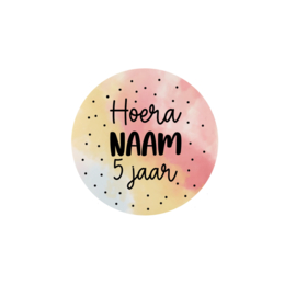 Sticker Rond Suikerspin  - gepersonaliseerd