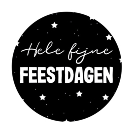 Stickers 'Hele fijne feestdagen' 20 stuks