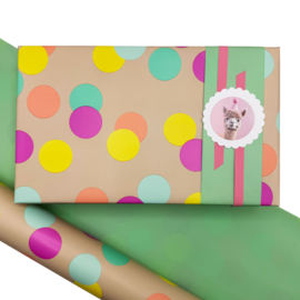 Inpakpapier 'Confetti' - dubbelzijdig