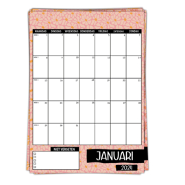 Kalender 2024 Kleur met A4 klembord