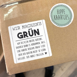 Wir machen's grün! Recycle stickers 100 stuks duits wholesale