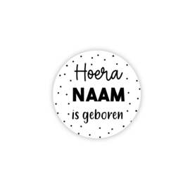 Sticker Rond Wit  - gepersonaliseerd