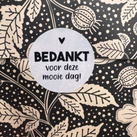Stickers 'Bedankt voor deze mooie dag!' 20 stuks