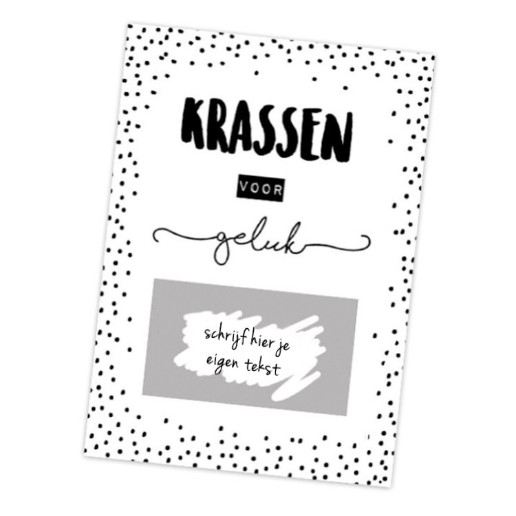 Kraskaart DIY "Krassen voor geluk"